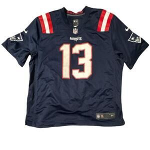 Nike New England Patriots Jersey #13 Blue VNeck Size XXL